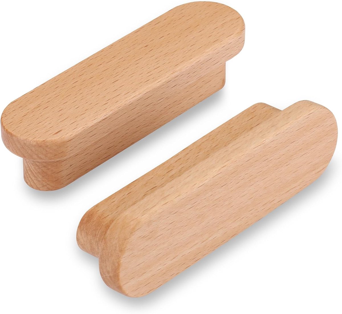 6 Stuks houten meubelhandvat, houten kasthandvat, gatafstand van 96mm, lade handvat, gebruikt voor keukenmeubilair en meubellades en handvatten