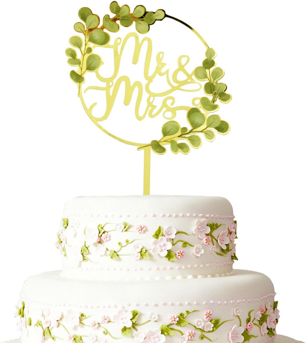& Mrs Taartdecoratiepakket, bruiloft, cupcake, rustieke houten bruiloftsdecoratie voor bruidspaar en jubilea, verlovingsaanzoeken, saliegroen