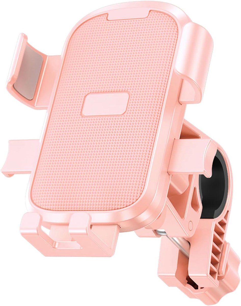 telefoonhouder fiets 360° mobiele telefoonhouder motorfiets trillingsgedempte fiets telefoonhouder stuur met haak voor racefiets, e-scooter, kinderwagen, geschikt voor 4,7-7,2 inch