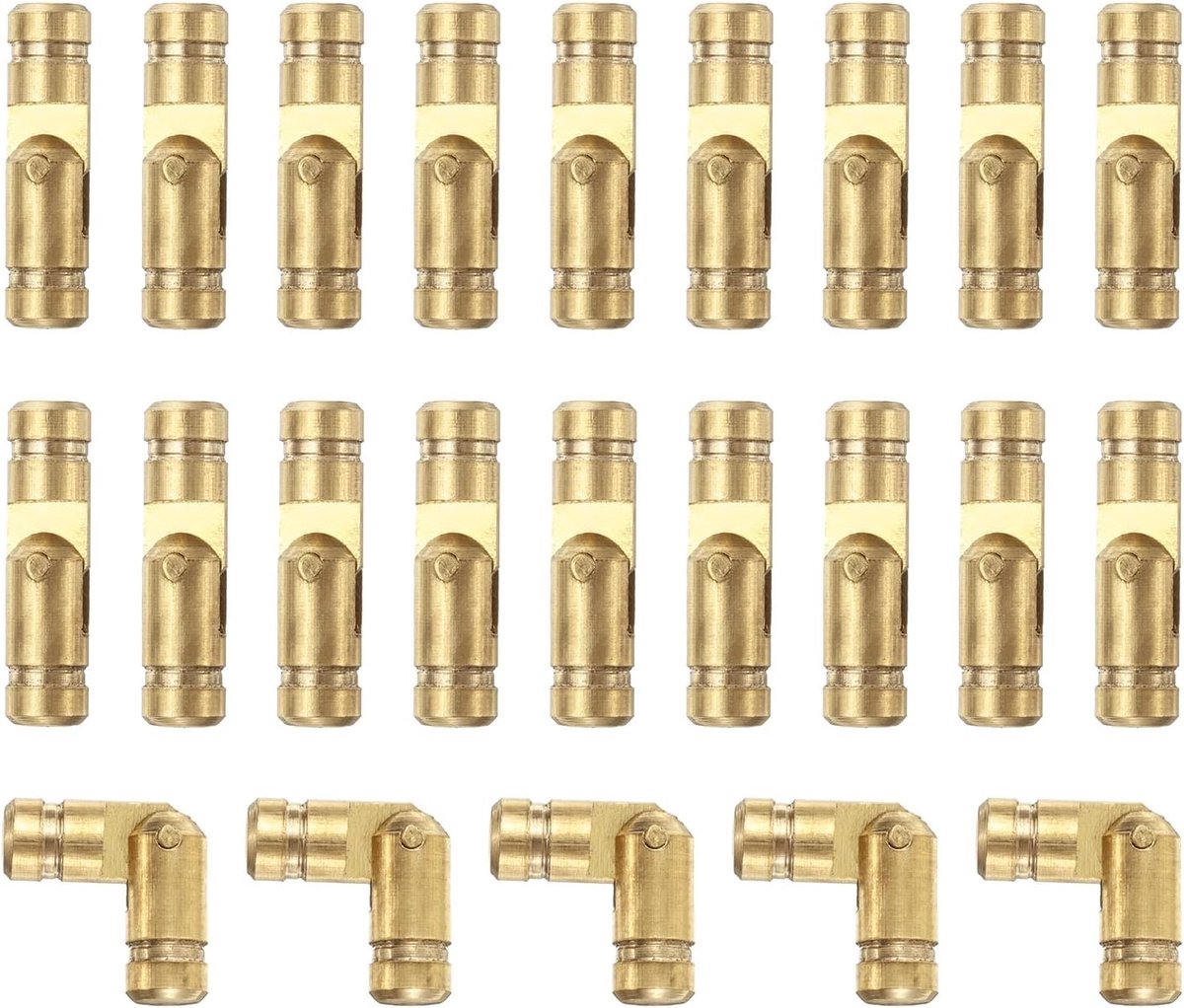 Scharnieren, 4 x 15 mm, messing intrekbare scharnieren, verborgen scharnieren, kleine scharnieren voor sieraden, muziekboxen, kleine timmerwerk, goud
