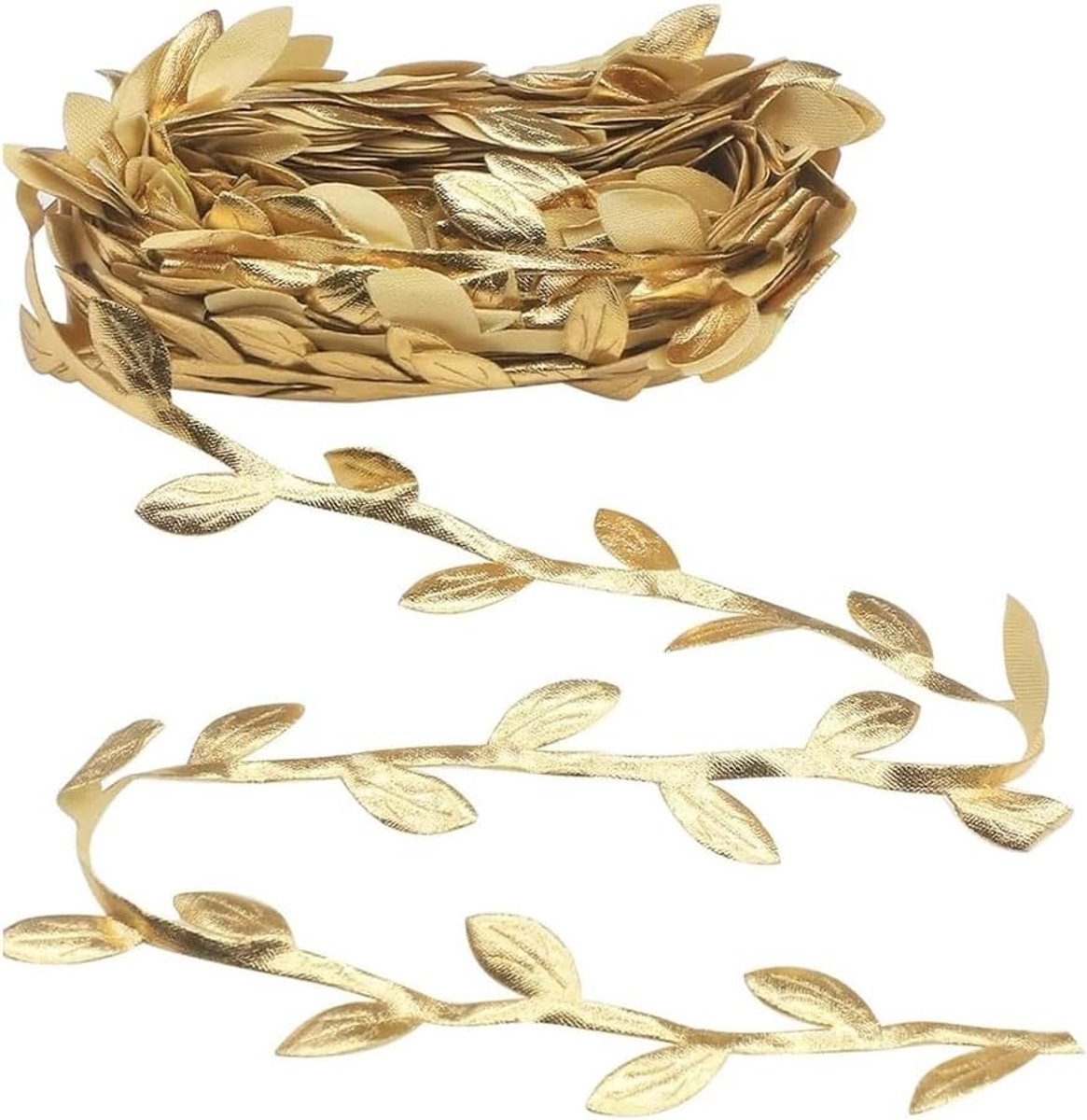 1 stuk kunstwijnstokken, bladeren, cadeau, slingers, decoratie voor doe-het-zelf handwerk, feest, bruiloft, tuinhuis (10 m) (goud)