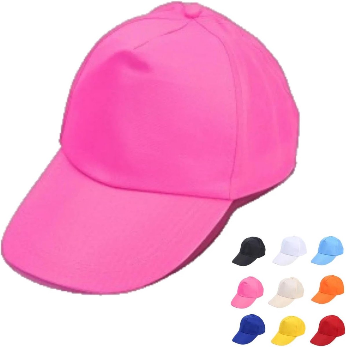 5 stuks baseballpetten, roze, puur katoen, doe-het-zelf graffitipet, baseballcaps, met verstelbare gesp, voor kunstfeesten, mannen en ouders en kinderen, interactie gebruikt