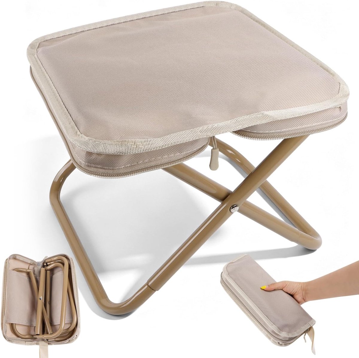 kruk campingkruk voetenkruk outdoor opvouwbare kruk camping | Opvouwbare campingstoel, kleine opvouwbare klapkruk, lichte tuinkruk, opvouwbare kruk, viskruk voor tuinieren, vissen