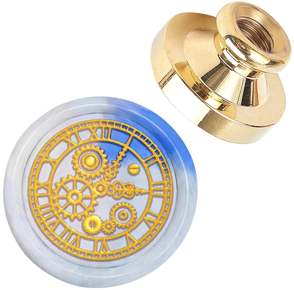 craspire Wax Zegel Stempel Hoofd Klok Afneembare Afdichting Messing Stempel Hoofd voor Creatieve Geschenken Enveloppen Uitnodigingen Kaarten Decoratie