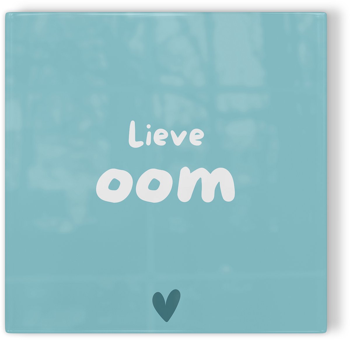 Tegeltje Lieve oom - blauw - tegeltje familie - tegeltje met tekst