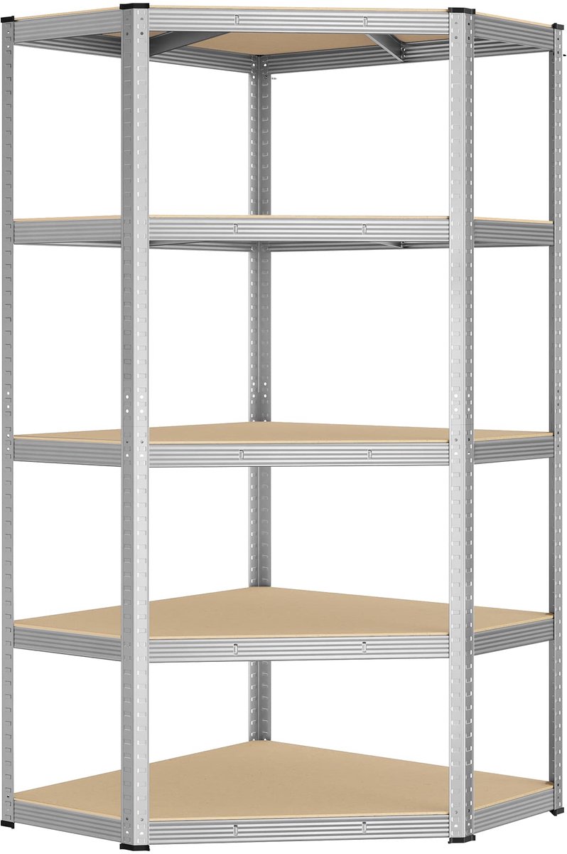 Hoekplank – draagvermogen tot 875 kg – Zilvergrijs Beige