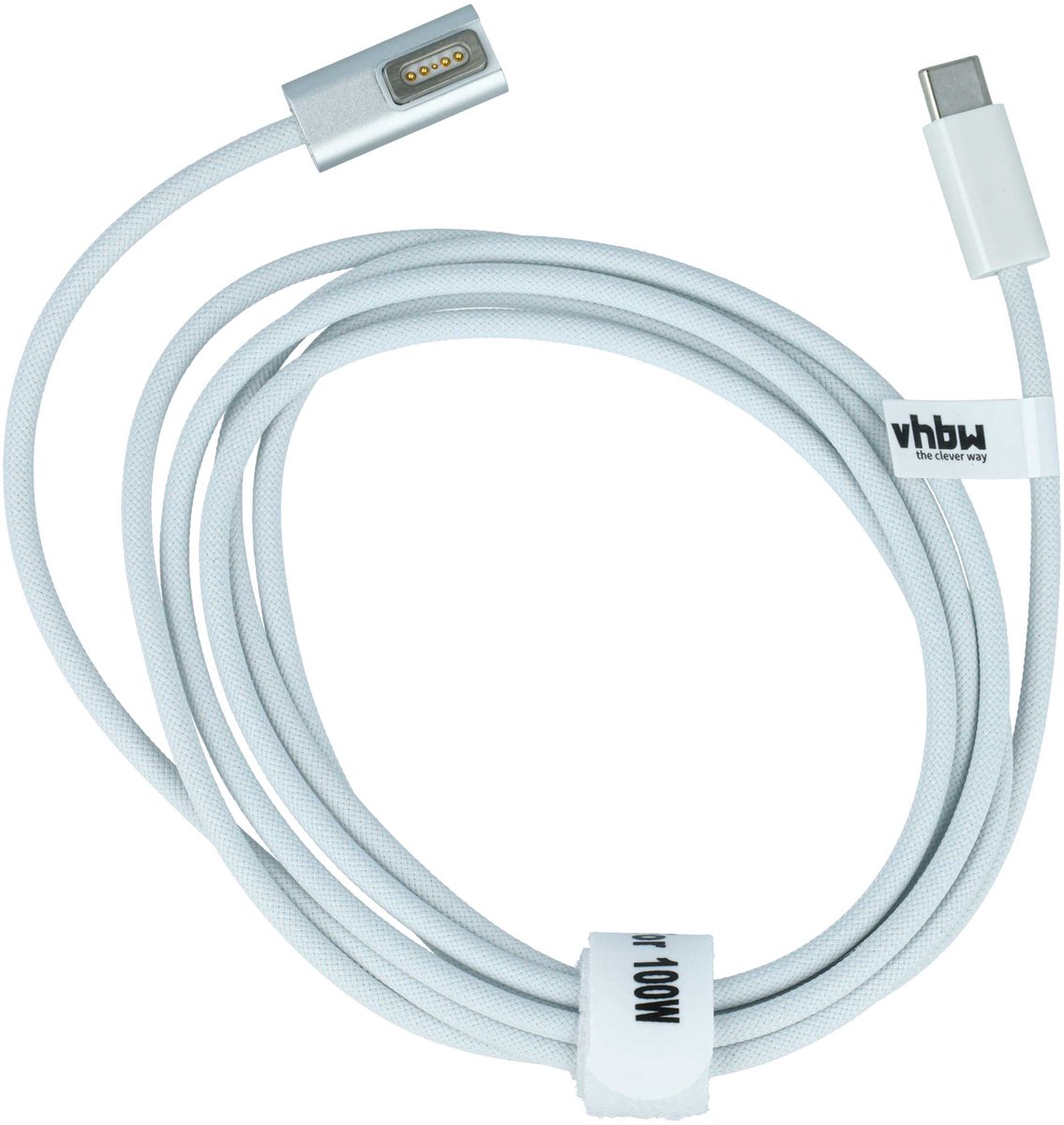 vhbw USB Type-C naar MagSafe 1 adapterkabel compatibel met Apple MA701LL/A, MA701CH/A, MA700LL/A notebooks en laptops - 14,6 cm, 100W, nylon gevlochten