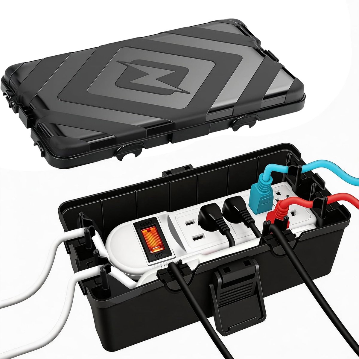 SnelShoppen - Medium Outdoor Electric Box 10.6x5.9x3.8 inch, IP54 Waterdichte Doos met 6 Kabelinvoeren, Weerbestendige Aansluitkast voor Tuin, Camping