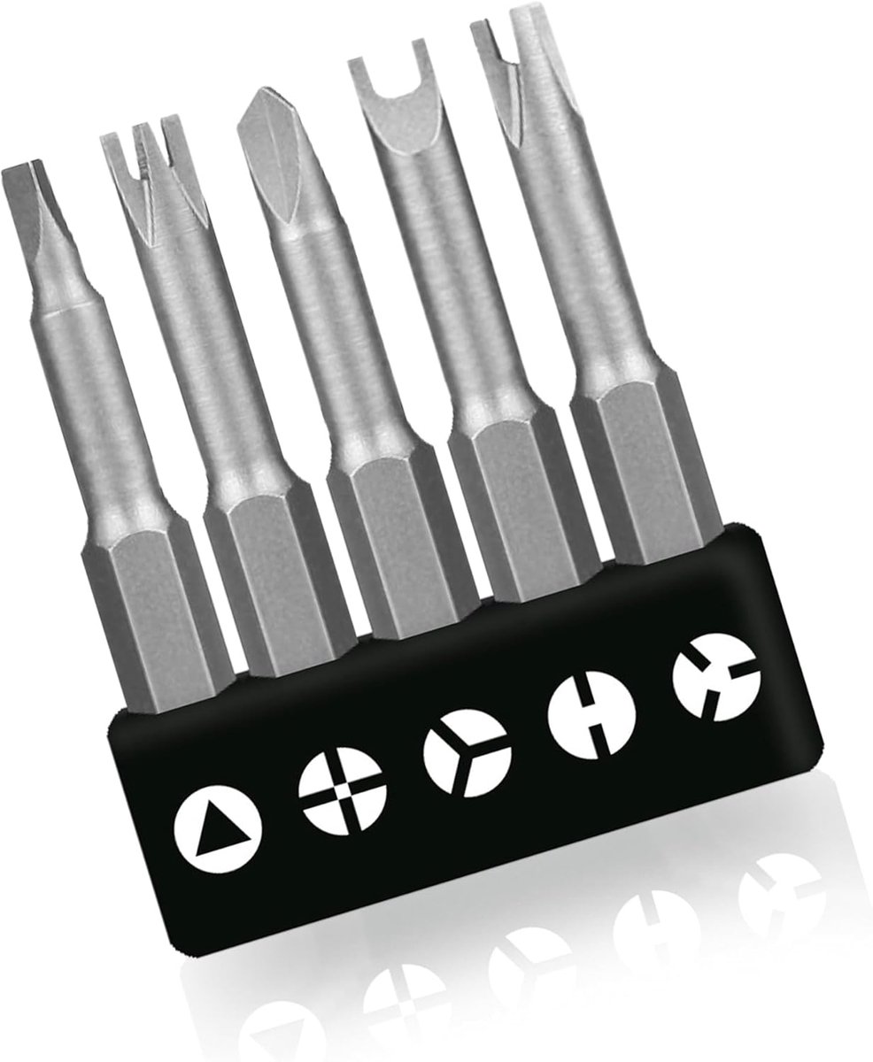 SnelShoppen - 5-delige Speciale Schroevendraaierset U-vorm Y-type Binnenkruis Schroefbit Tool Set - CrV Chrome Vanadium Staal - Duurzaam en Veelzijdig