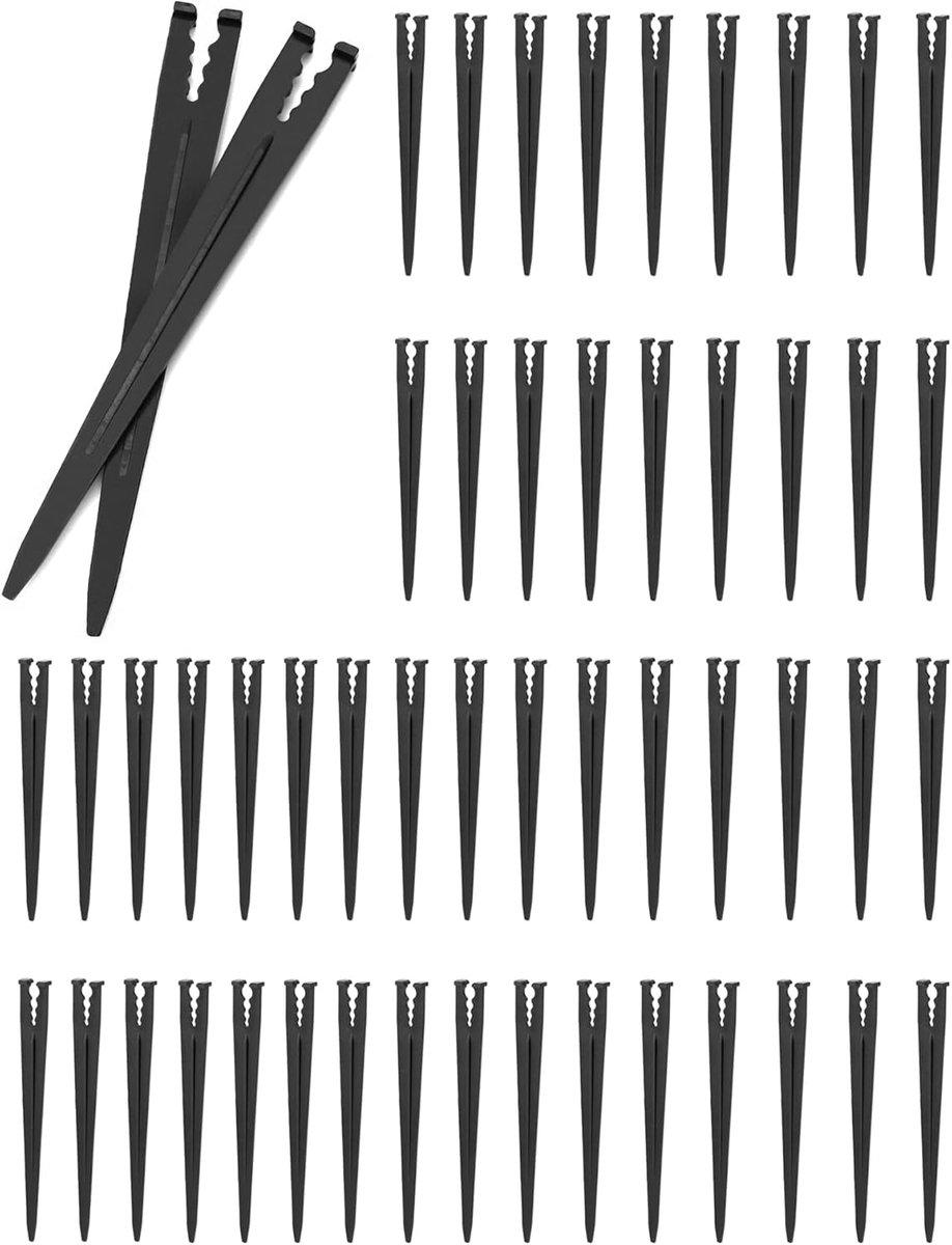 SnelShoppen - 50 Stuks Micro Drip Tube Houder, Irrigatie Slang Beugel, Voor 1/4 Inch Slang, Geschikt Voor 4/7 en 3/5 Irrigatie Slangen, Tuin, Drip Irr