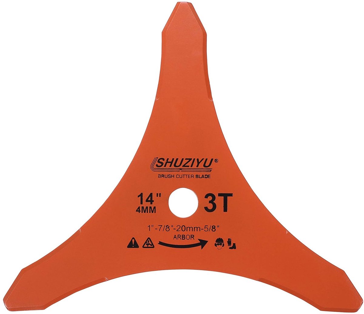 SnelShoppen - 355mm 3T Brush Cutter Mes, 4mm Dikte, SK-5 Carbon Staal, Universele Pasvorm voor Tuin en Landschapswerk