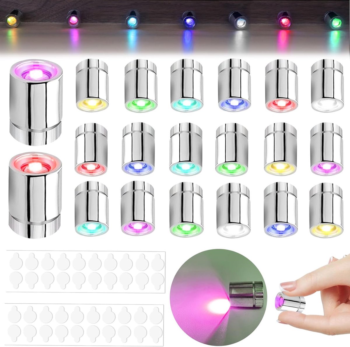 SnelShoppen - Pack van 20 Mini LED Lichten - Kleurrijke Miniatuur LED Verlichting voor Decoratie - Perfect voor Poppenhuizen, DIY Modellen, Feesten en