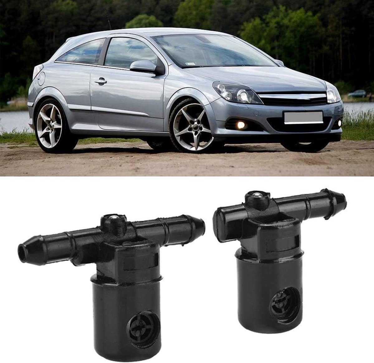 SnelShoppen - Wasstralen Voor Insignia, Windsn Ruitenwisserbladen, 2 Stks Ruitenwisser Wassen Nozzles, Lichtgewicht, Duurzaam, Vervangend Onderdeel, H