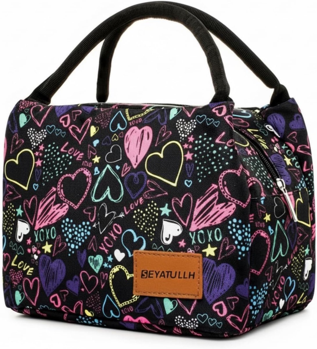 SnelShoppen - Draagbare Koeltas Dames - Geïsoleerde Lunchbox - Zachte Koelbox Hart S - Ideaal voor Werk, Picknick, Camping en Kinderen - 5L Capaciteit