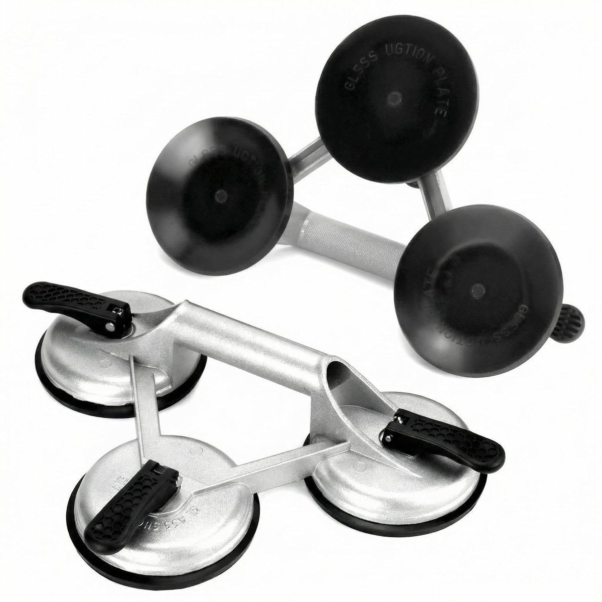 Dailygoods - 2 Suction Lifters met 3 Zuignappen Ø12 cm - Voor Veilig Transport van Tegels en Glas