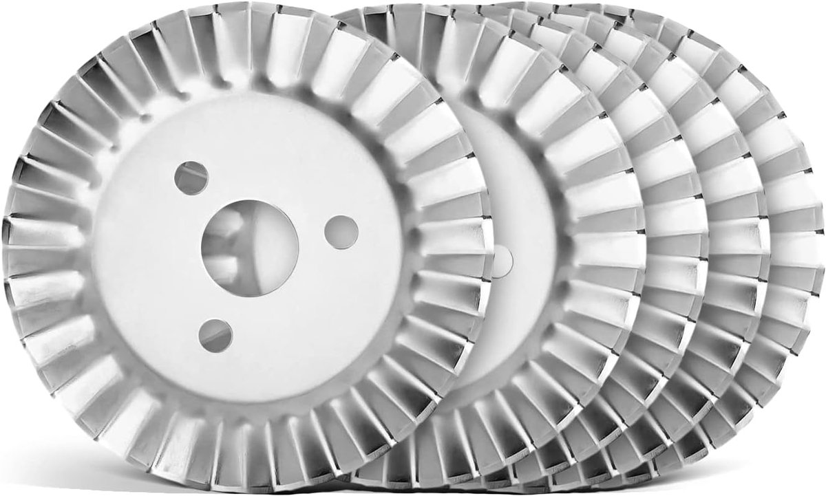 SnelShoppen - Pack van 5 Zigzag Vervangbladen voor Rolmes 45 mm - Knurled en Serrated Blades voor Creatief Knutselen en DIY Projecten