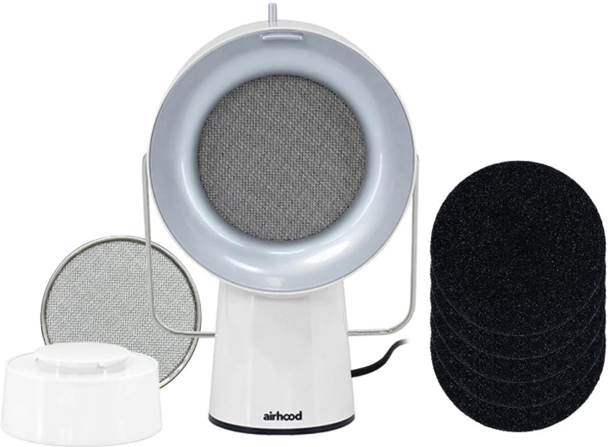 AirHood® Original | 's werelds eerste mobiele afzuigkap | Ivory White | Wired | Afzuigkap Draagbaar | Mini Afzuigkap | ALL IN SET