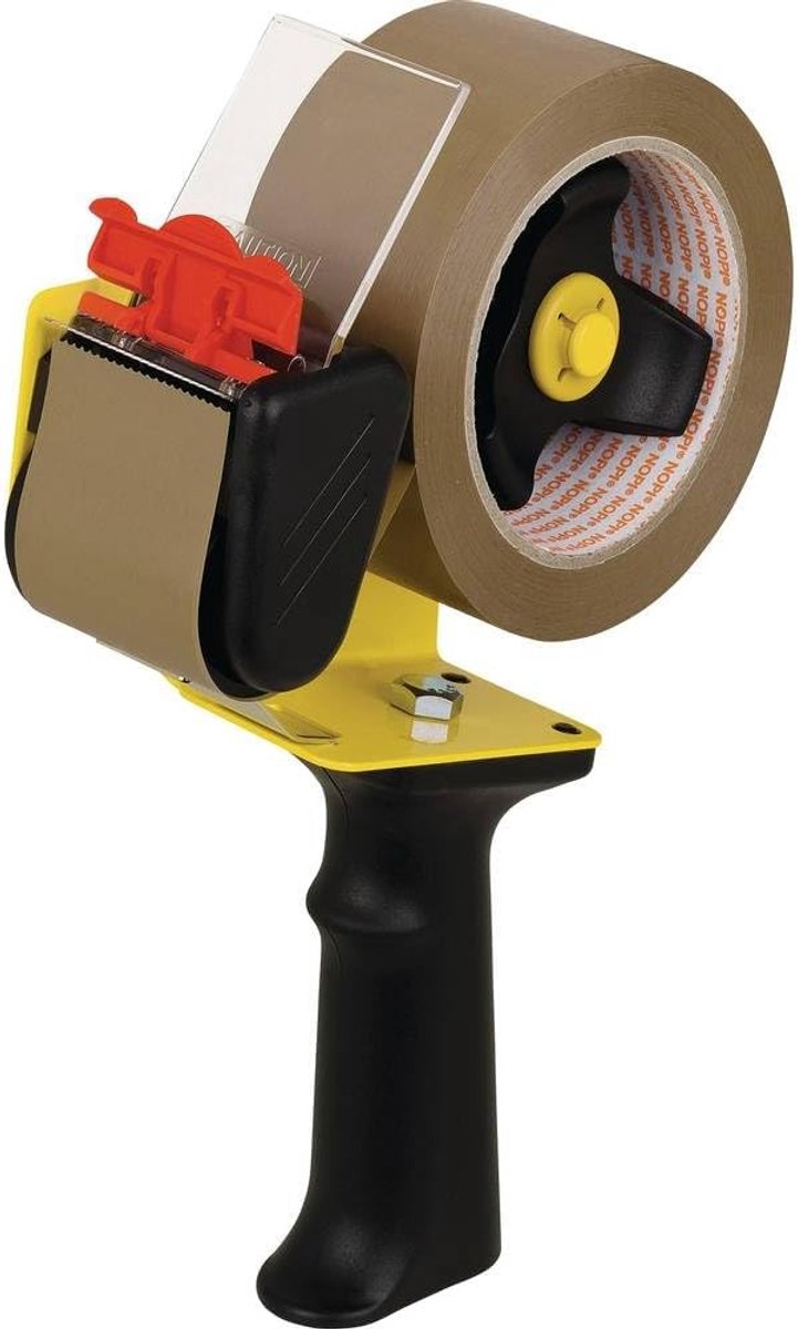 SnelShoppen - NOPI Packband dispenser voor tape, ideaal voor rollen tot 66 m x 50 mm, perfect voor verzenden, verpakken, hobby en kantoor