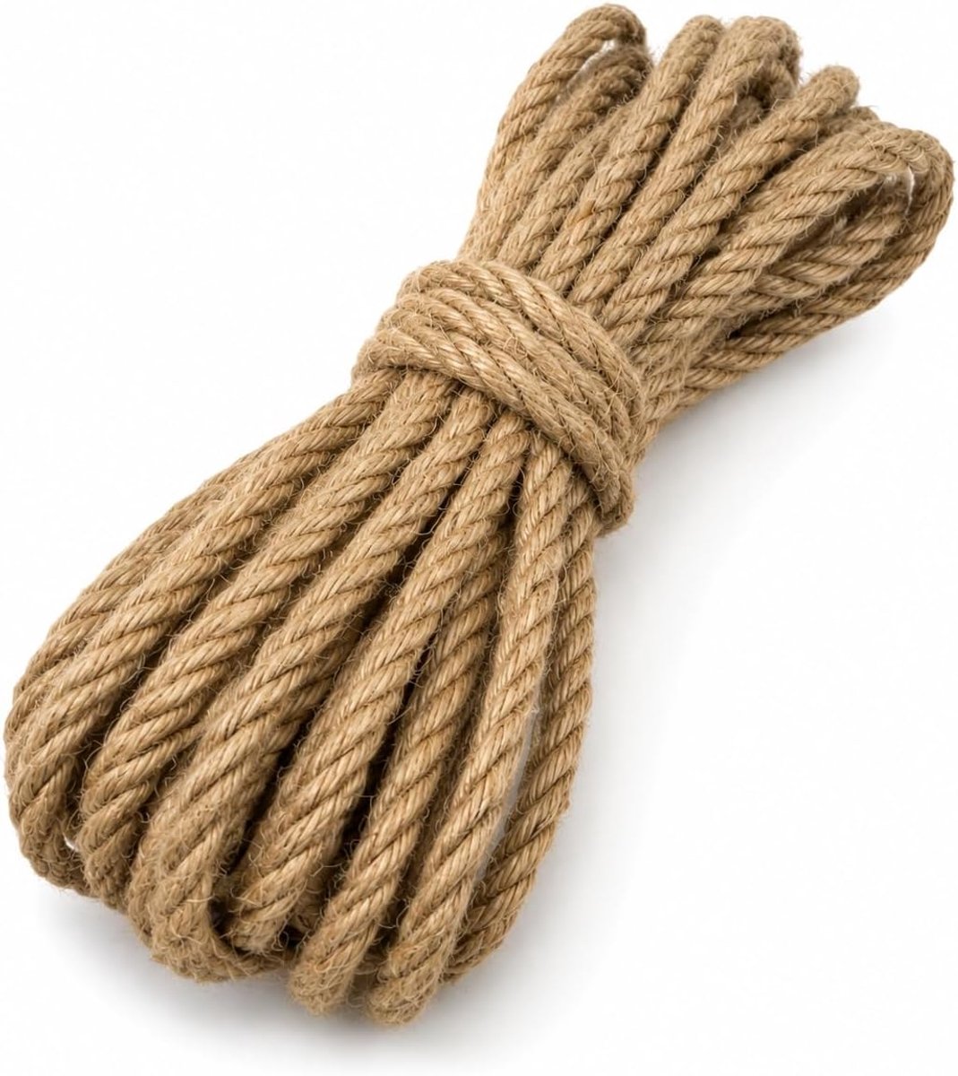 SnelShoppen - Jute Touw 10 mm x 10 m, Natuurlijke en Stevige Jute Touw voor Tuin, DIY Klussen, Versiering, Cadeaus en Planten