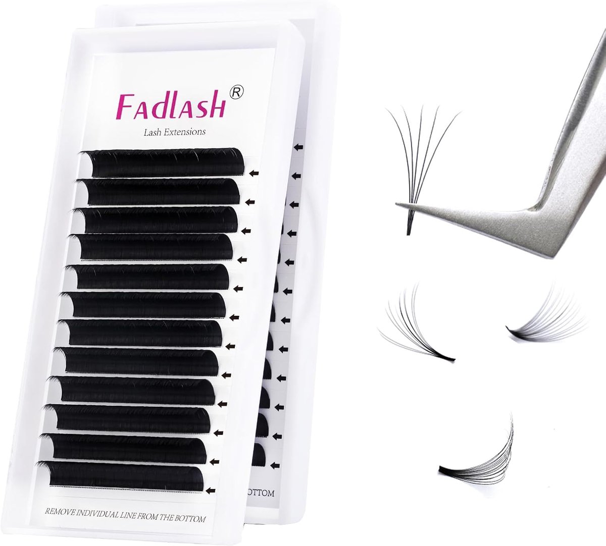 SnelShoppen - Easy Fan Wimperextensions CC Curl 0.07 mm 10 mm - Individuele Russische Wimpers voor een Natuurlijke Look - Zelf-Flowend en Waterbestend