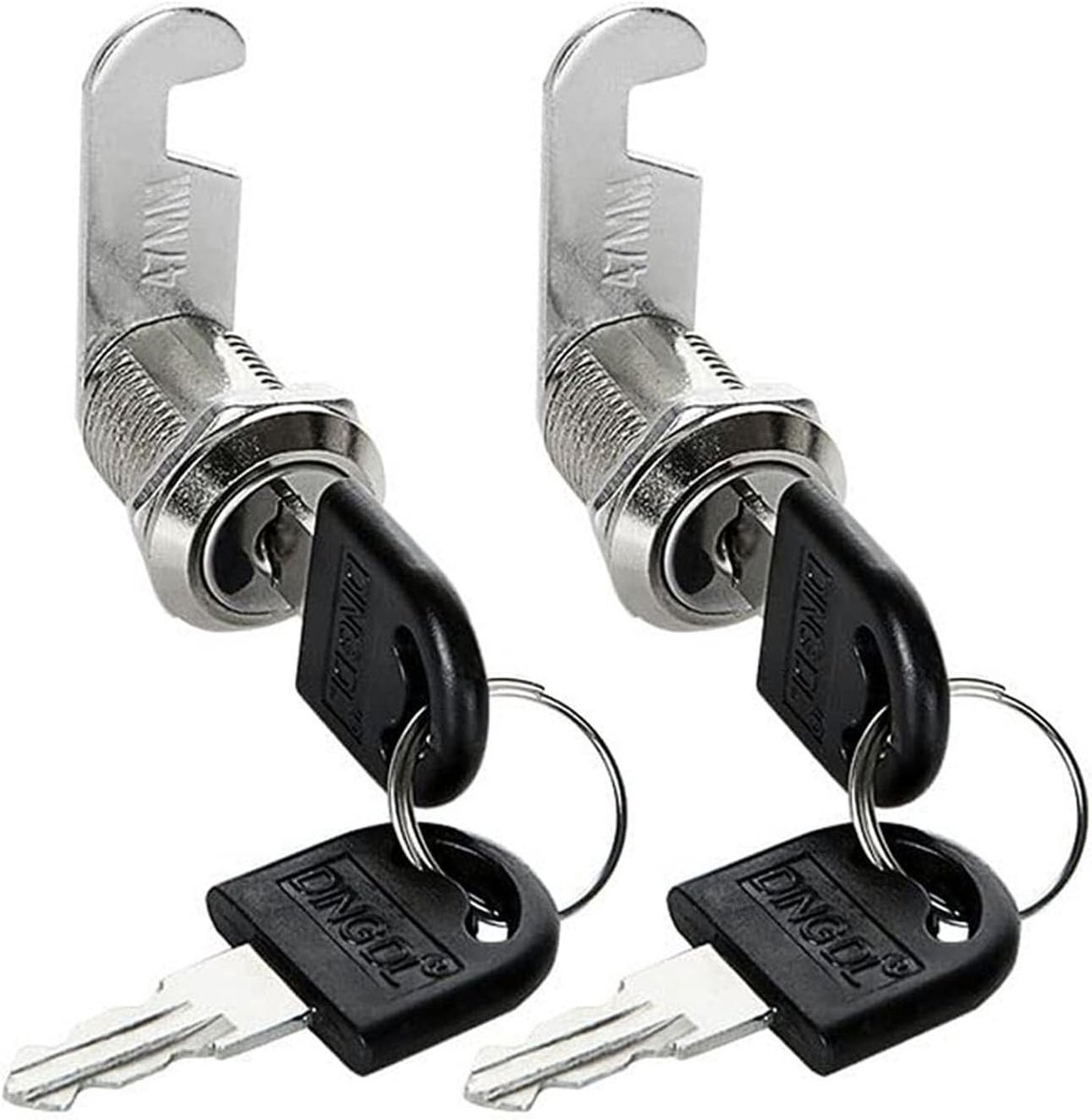 SnelShoppen - Mailbox Beveiligingsslot Set van 2 - 16mm Cilinderslot met 4 Sleutels - Waterdicht, Roestvrij, Duurzaam voor Kast en Lade