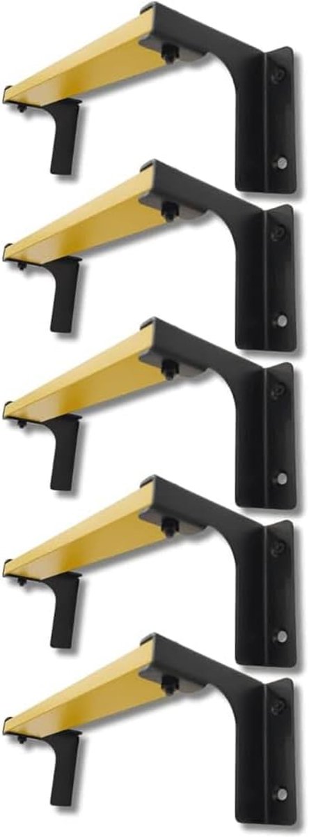 SnelShoppen - Robuuste stalen wandladder met 5 treden - noodladder met blijvende bout en 3-laagse roestwerende coating - max 285 kg capaciteit voor ra