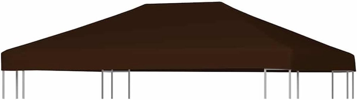 Gazebo dak - Luifel Vervanging - Buiten Leven - Waterafstotend PVC - 3x4 m - Bruin
