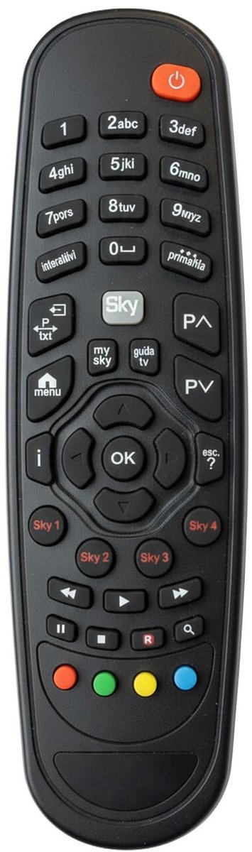 SnelShoppen - Universele Sky Vervangende Afstandsbediening voor TV en Smart-TV - Multifunctioneel, Programmeerbaar, Werkt met AAA-batterijen (niet mee