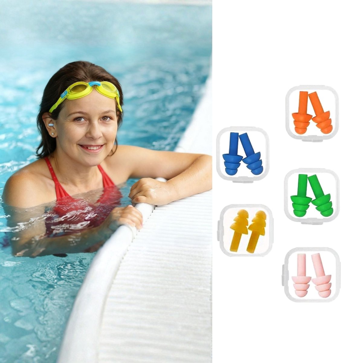 ApexArte® Zwem Oordopjes Kind - Zwemmen Kinderen - Zwemoordoppen