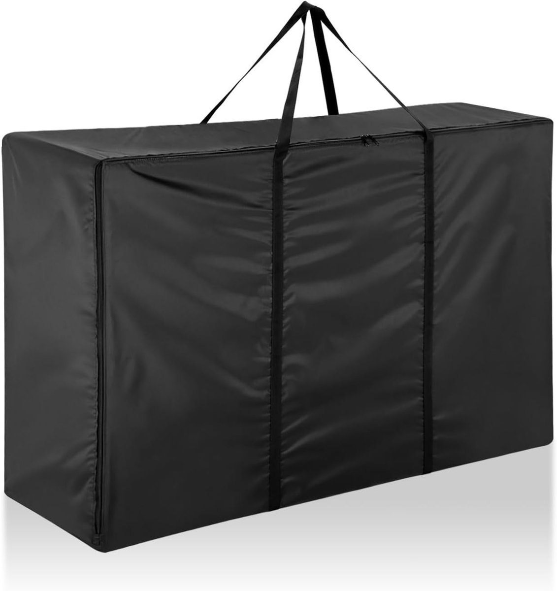 SnelShoppen - Tuinopslagzak Waterproof 420D Kussen Bag, Grote Opbergzak voor Tuinkussens met Rits en Handvatten, Zwart 180x60x80cm