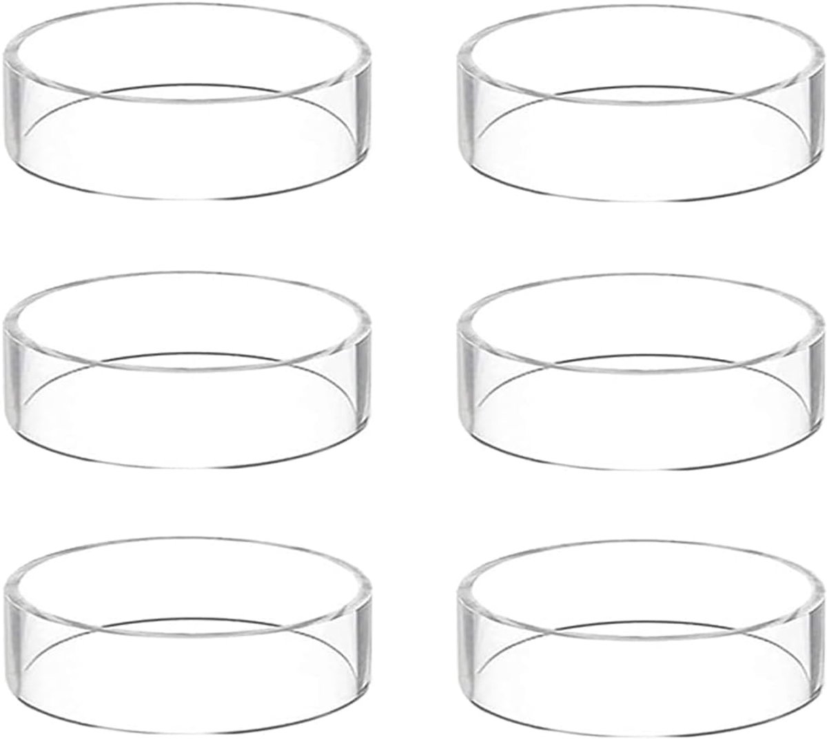 SnelShoppen - 6 Stuks Transparante Acryl Balhouders - Ronde Displaystandaard voor Basketbal, Volleybal, Voetbal - Duurzaam & Hoogwaardig Acryl - Perfe
