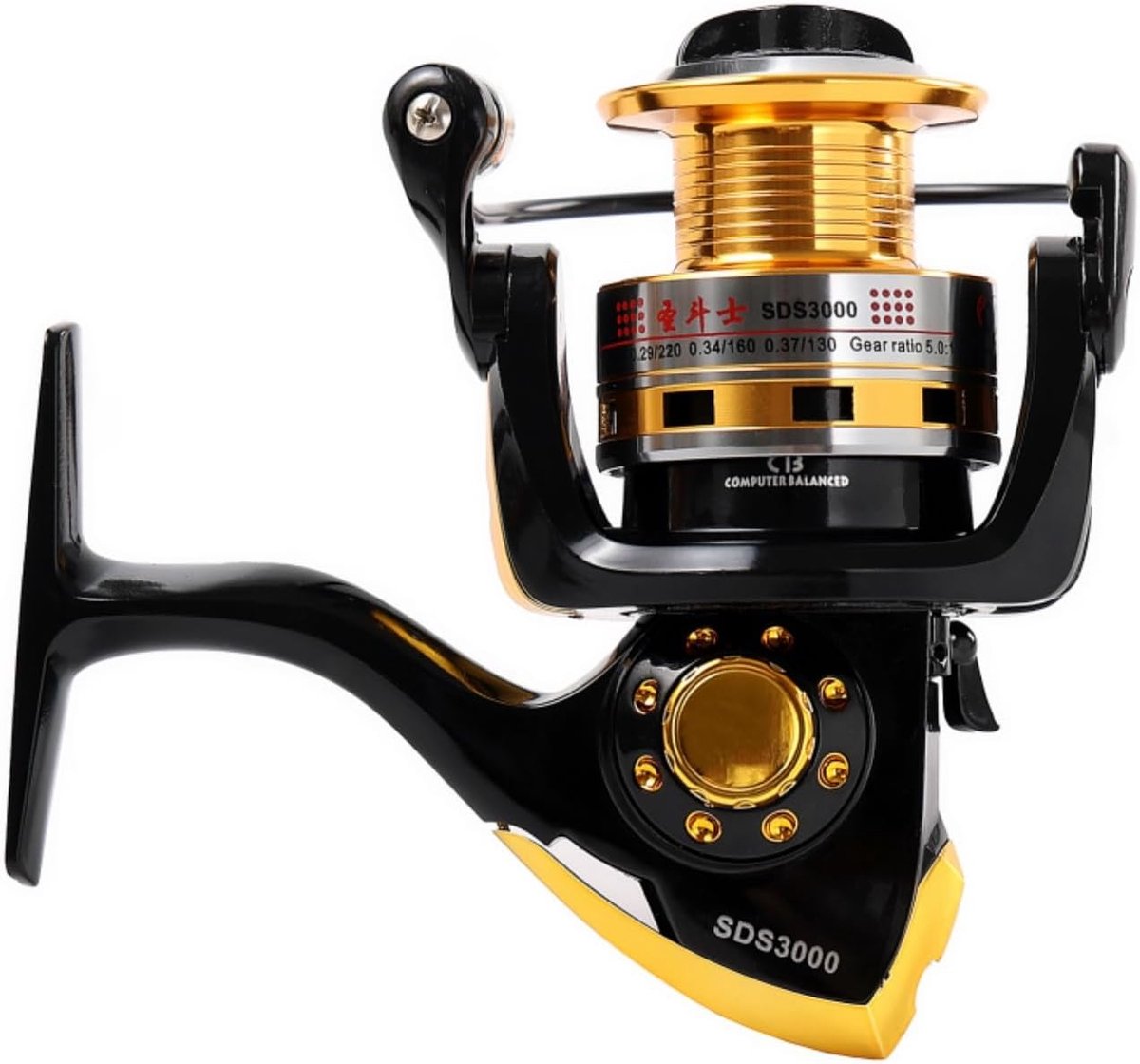 SnelShoppen - Spinning Fishing Reels voor Zoutwater en Zoetwater - 1000 2000 3000 4000 5000 6000 Series - Links/Rechts Interchangeable - Lichtgewicht