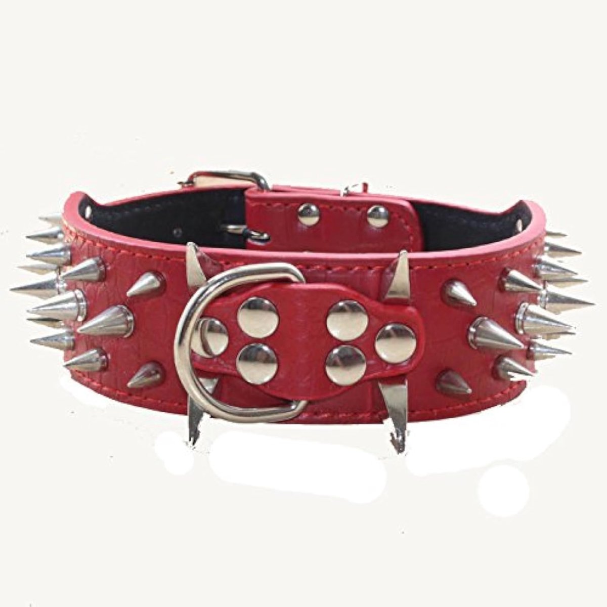 SnelShoppen - Stylish Hondenhalsband met Scherpe Punten 2 Inch Breed voor Middelgrote & Grote Honden zoals Pitbull, Labrador, Boxer, Rottweiler, Duits