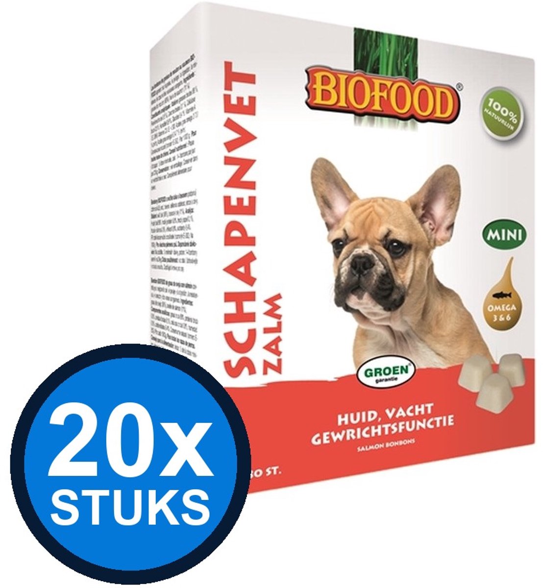 20x Biofood - Schapenvet zalm mini 80st