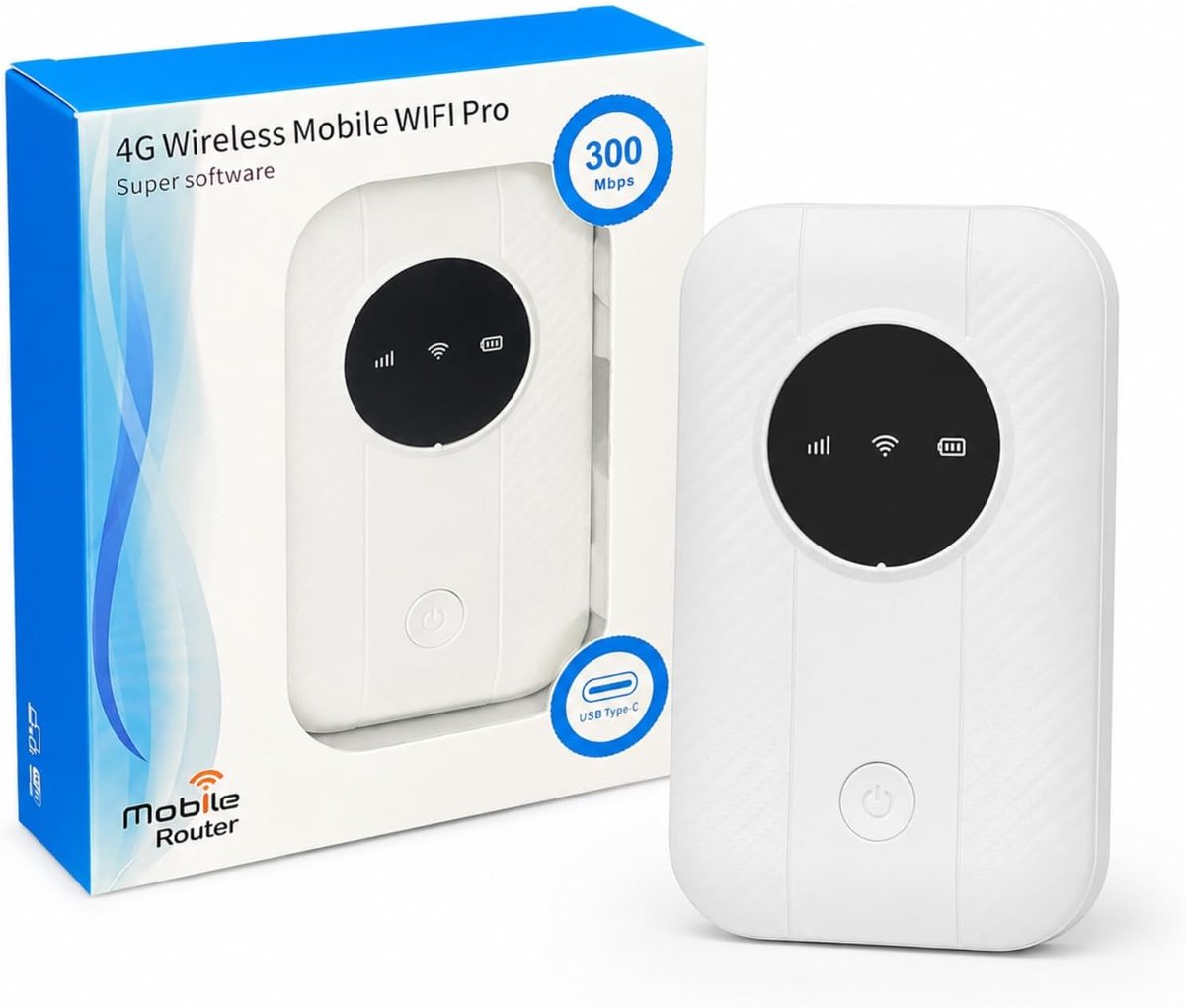 4G 5G Router, Mobile WiFi Hotspot, 300 Mbps Hotspot Tot 10 Apparaten, met SIM -kaartsleuf, Draagbare Router, voor reiszaken.