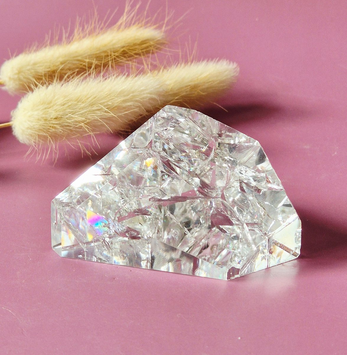 Crackle Quartz Freeform – Regenboog Bergkristal