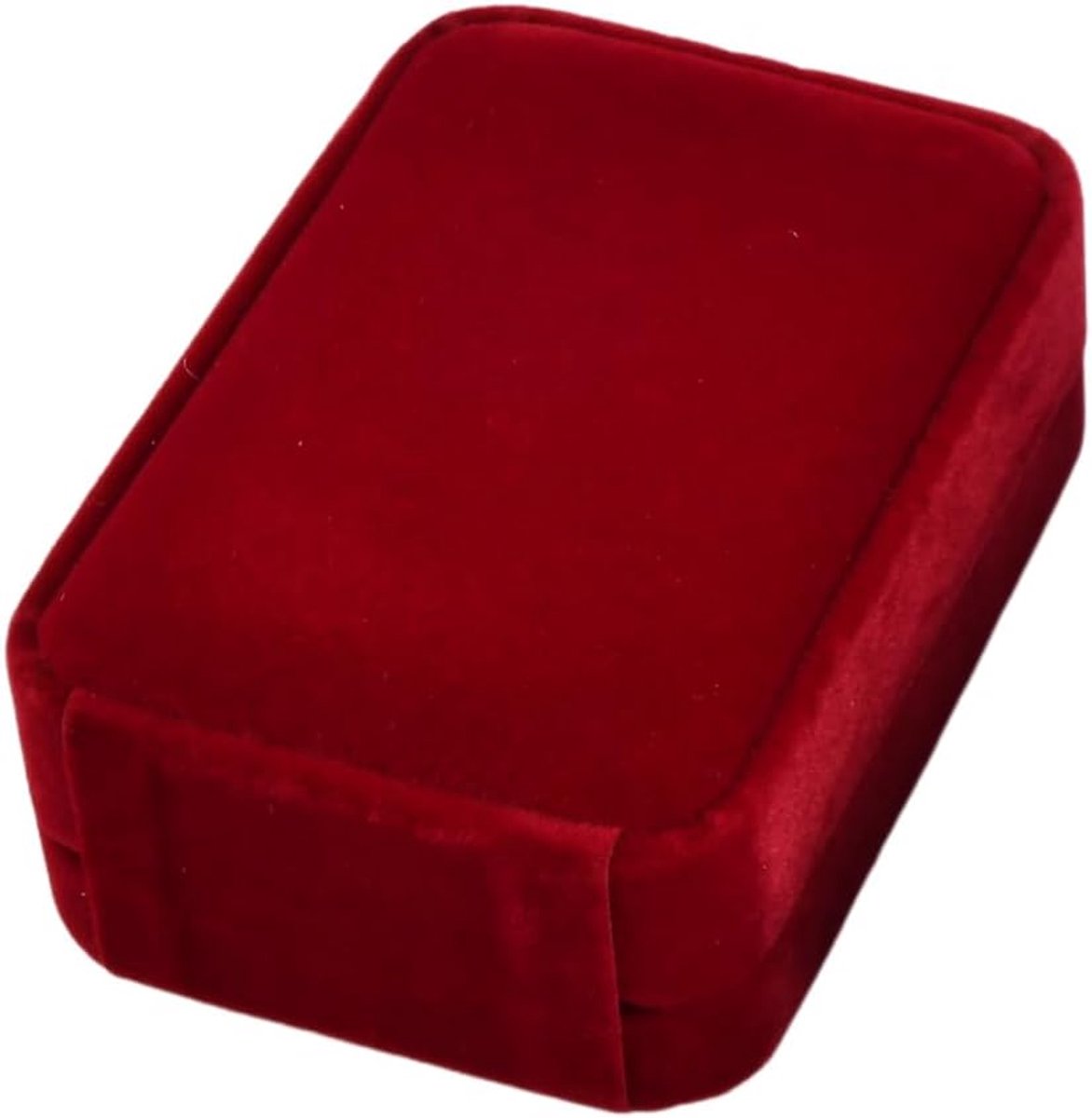 SnelShoppen - Luxe Velvet Sieraden Geschenkdoos 7x10x4 cm - Burgondisch Rood - Ideaal voor Kettingen, Armbanden, Pendant - Perfect voor Verjaardag, Va