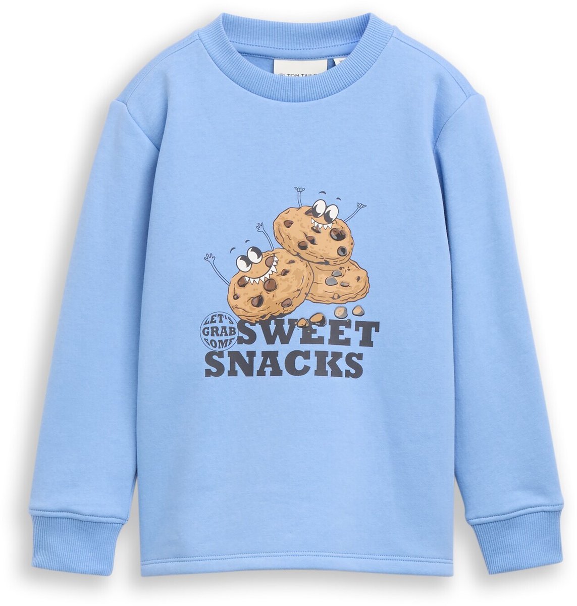 Tom Tailor - Sweatshirt met print - Maat 104/110 - Light Blue