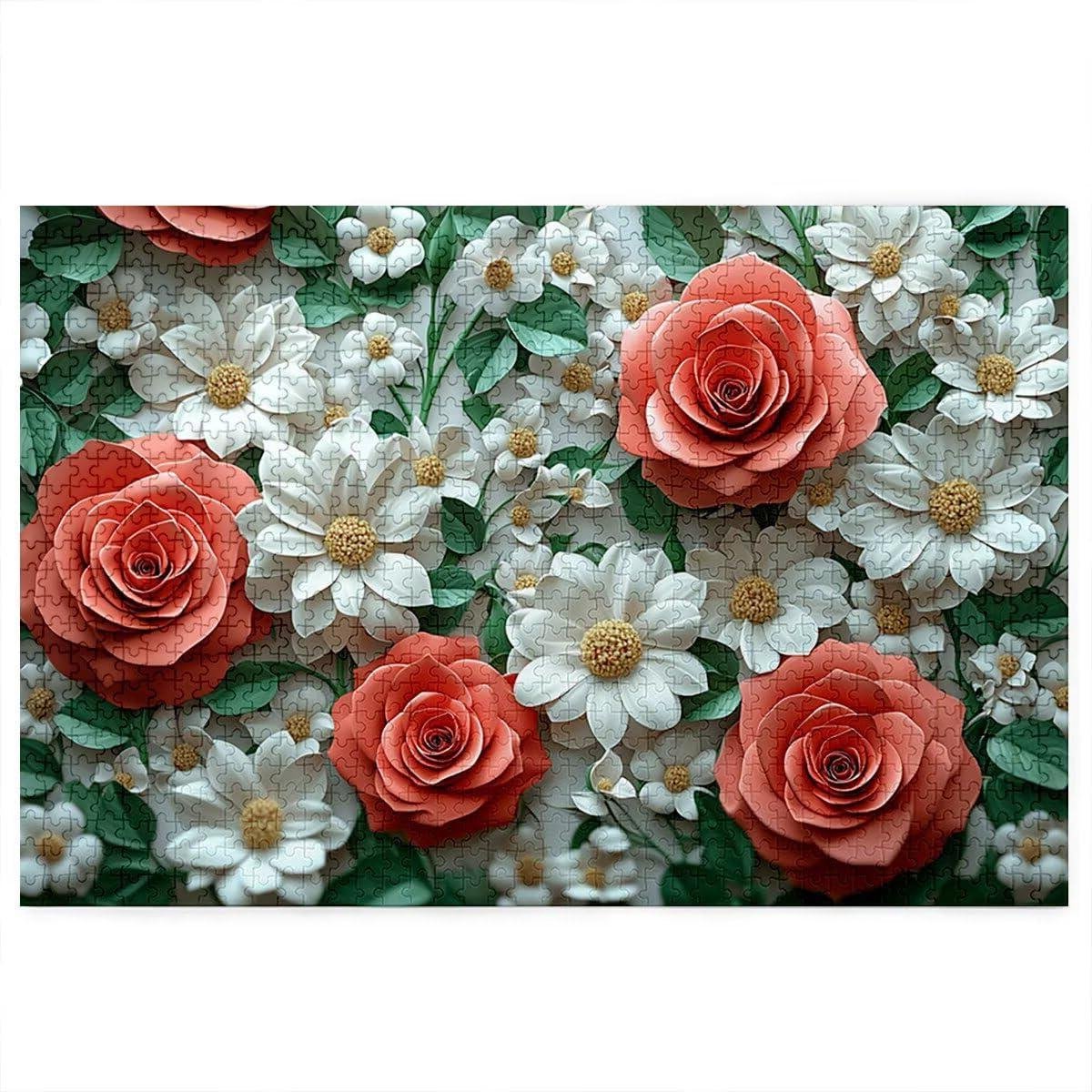 Houten Puzzel - Bloempuzzel Volwassenen - Ontspannende Activiteit - 5000 Stukjes - 156 x 105 cm - Meerkleurig