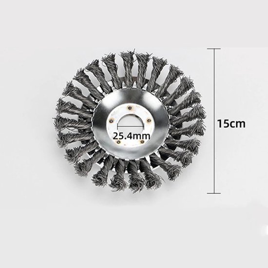 Grastrimmerkop Staal - Onkruidborstel Grasmaaier - Onkruid Verwijderen - Koolstofstaaldraad - 152 cm - Zilver — afbeelding 2