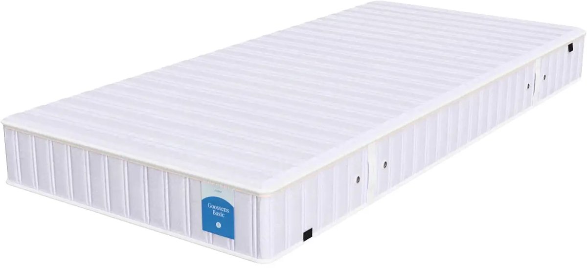 Goossens Matras Goossens Basic - 90 x 200 cm pocketvering - firm Wit