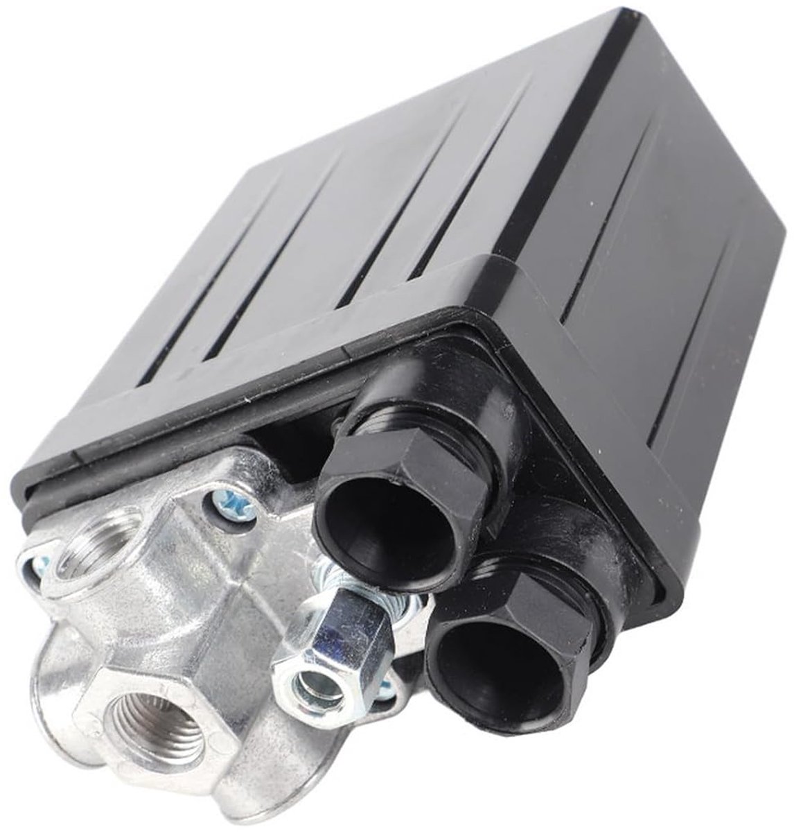 SnelShoppen - 4 Aansluitingen Luchtcompressor Drukschakelaar 240V 16A 90-120PSI Hoogwaardige Drukregelaar 1/4" Vrouwelijke Draad Controller