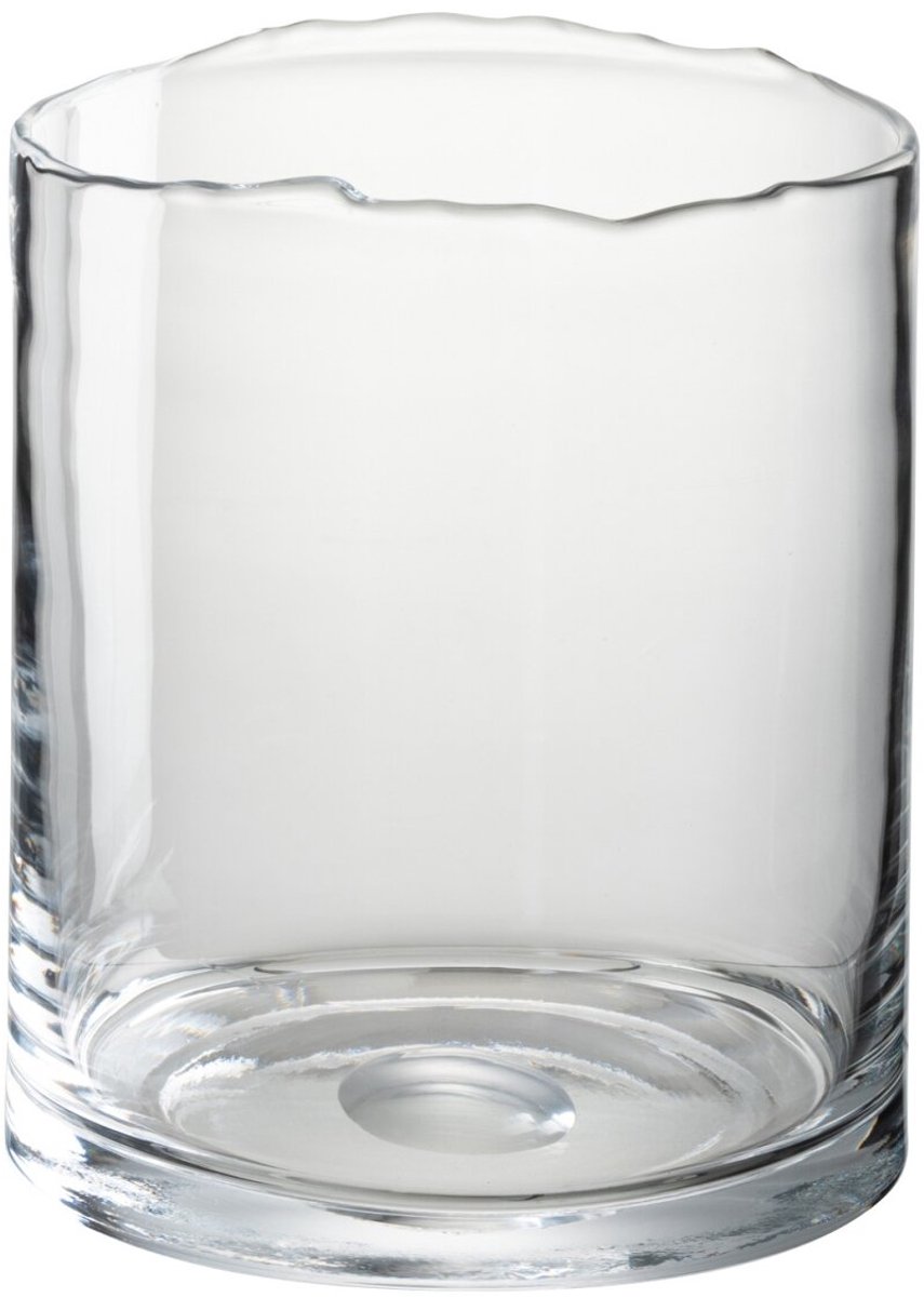 J-Line windlicht Onregelmatige Rand Laag - glas - transparant