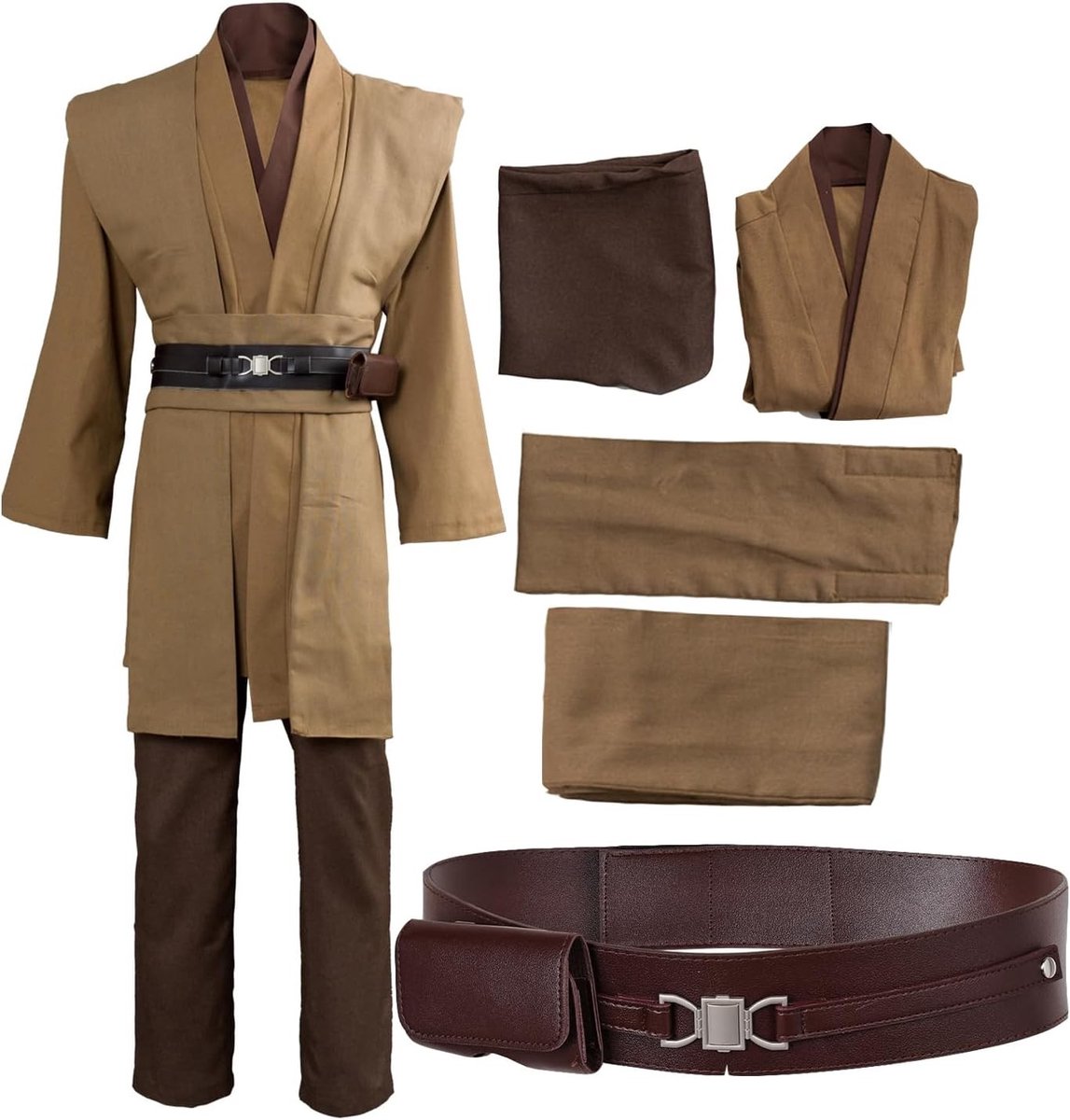 Jedi Kostuum voor Volwassenen zonder Cape - Star Wars Outfit, Cosplay Kleding, Halloween Kostuum