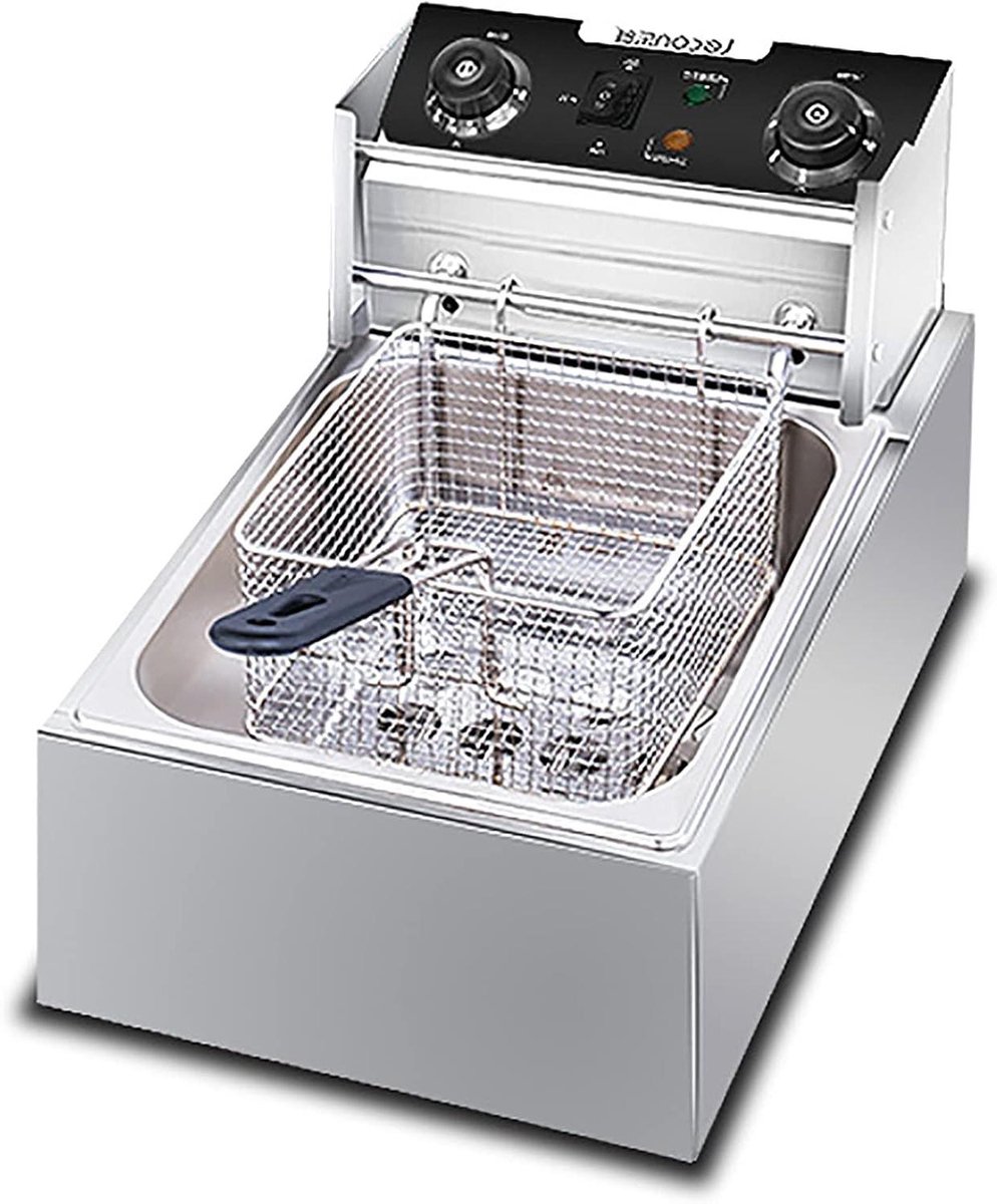 Professionele Friteuse - Elektrische Frituurpan - Frituren van Snacks - Roestvrij Staal - 5L of 10L - Zilver