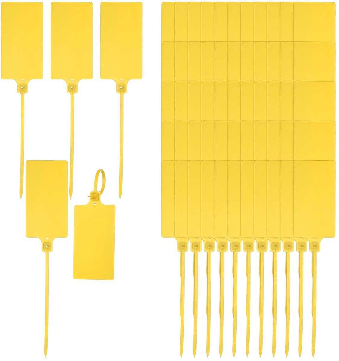 Omgoods - 100 Stuks Plastic Hanglabels - Waterdichte Beschrijfbare Etiketten voor Identificatie