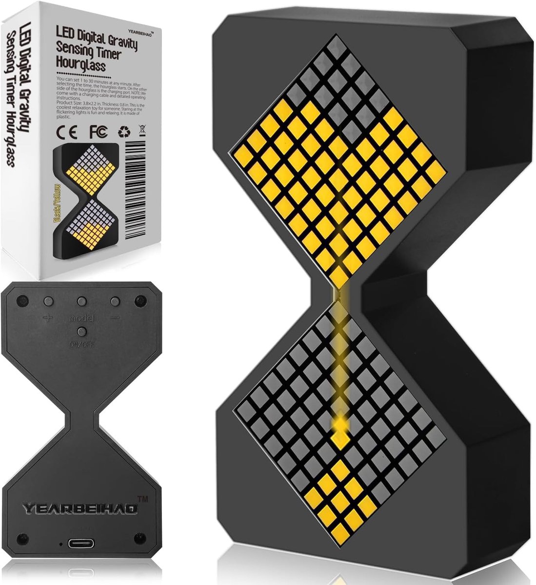 Omgoods - LED Zandloper met Digitale Gravity Sensor - Instelbare Timer