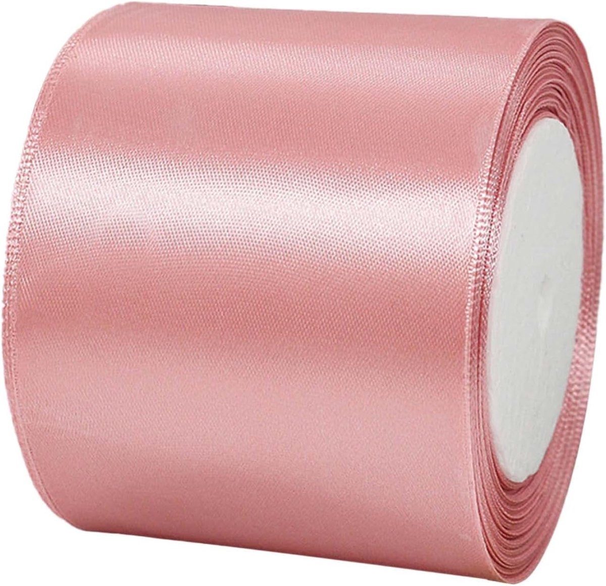 roze lint van 75 mm om te knutselen, 75 mm groot effen satijnen lint, polyester dubbelzijdig, voor paascadeau, haarstrikken, naaien, ambachten, bloemen, trouwauto