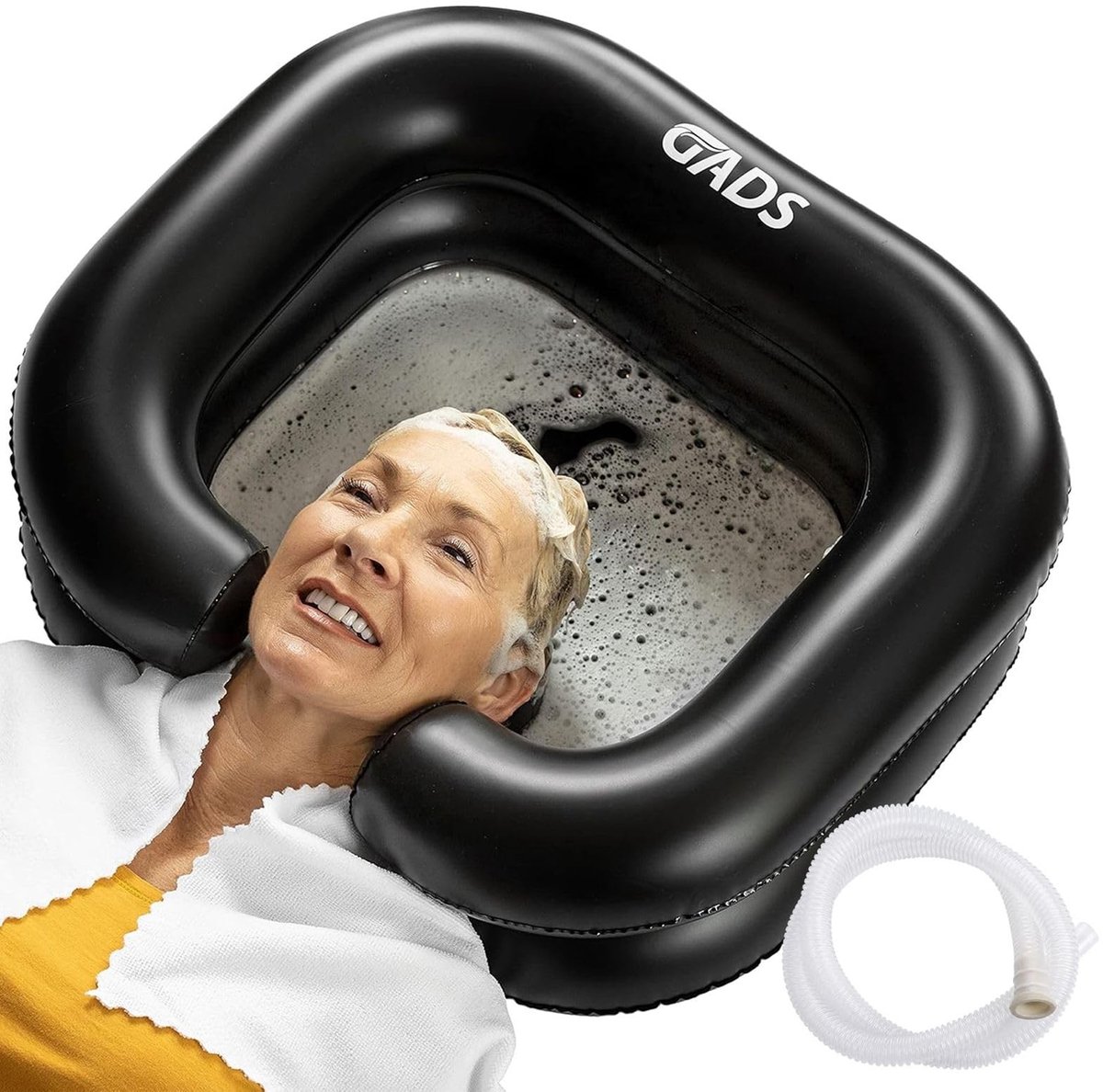Omgoods - Opblaasbare Haarwasbak - Draagbare Set voor Thuis Haarwassen voor Senioren