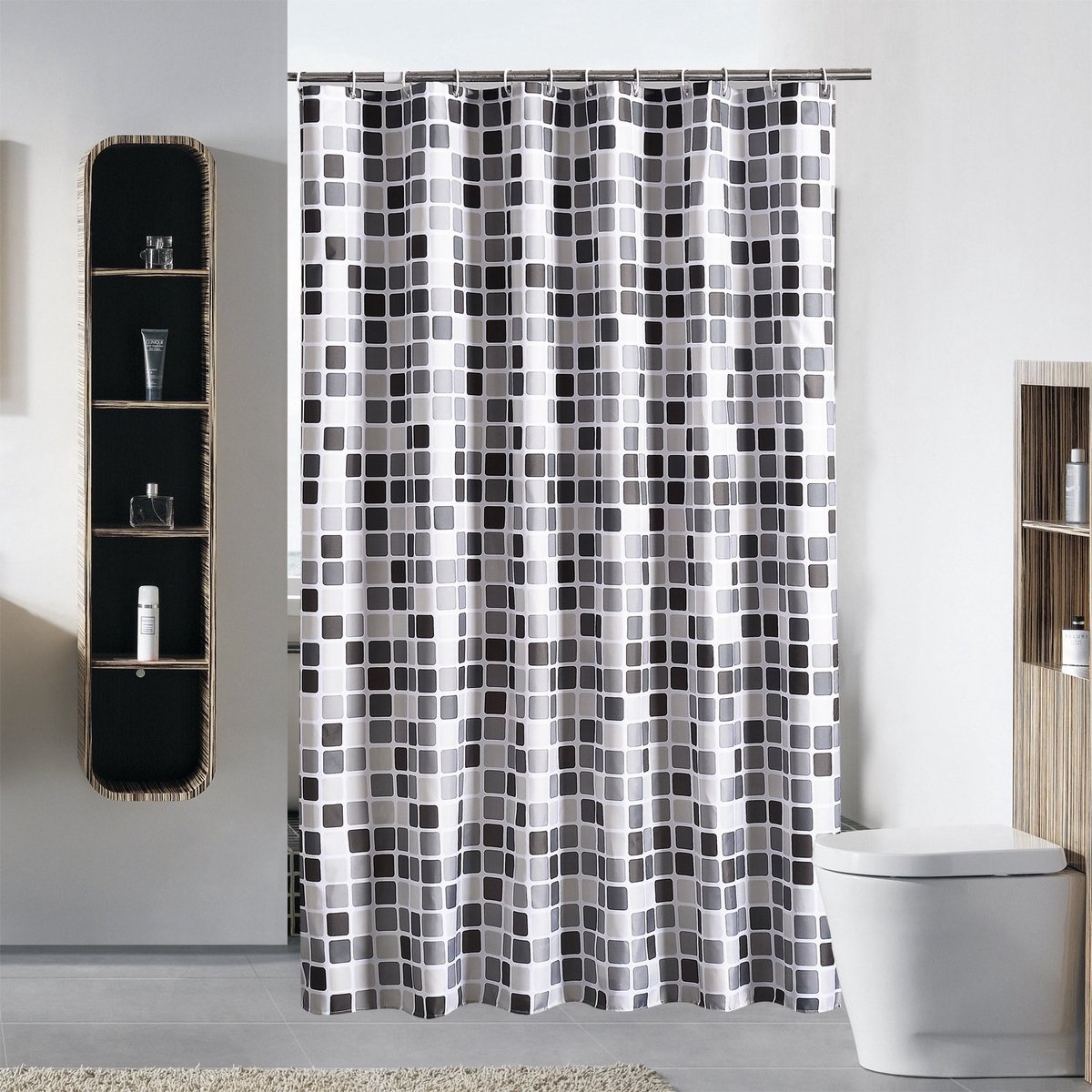 Omgoods - Douchegordijn 200 x 220 cm met Mosaïekpatroon
